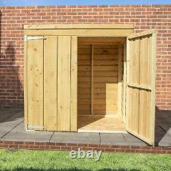 5ft x 3ft WOODEN GARDEN STORAGE PENT SHED OVERLAP PRESSURE MOVER WOOD STORE 5x3
