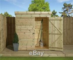 5x3 Garden Shed Shiplap Pent Roof Tanalised Door Right