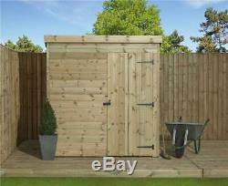 5x3 Garden Shed Shiplap Pent Roof Tanalised Door Right
