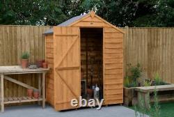 5x3 Overlap Apex Windowless Wooden Garden Storage Shed Installation Option