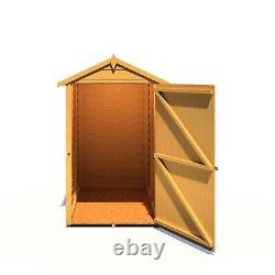 5x3 WOODEN GARDEN SHED APEX TOOL STORE SINGLE DOOR FLOOR WINDOWLESS 5ft x 3ft