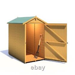 5x3 WOODEN GARDEN SHED APEX TOOL STORE SINGLE DOOR FLOOR WINDOWLESS 5ft x 3ft