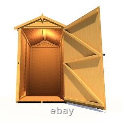 5x3 WOODEN GARDEN SHED APEX TOOL STORE SINGLE DOOR FLOOR WINDOWLESS 5ft x 3ft