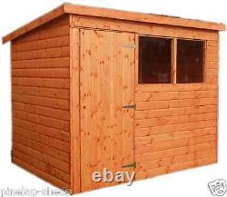 5x4 WOODEN GARDEN SHED PENT ROOF FULLY T&G STORAGE HUT 12MM