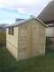 5x5 TANALISED T&G WOODEN GARDEN SHED EURO APEX PRESSURE TREATED HUT STORE
