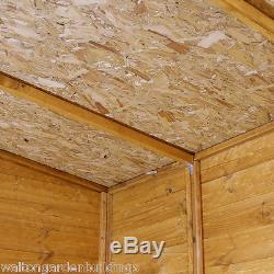 5x7 Shiplap Wooden Garden Shed Single Door Pent Roof Felt & Floor Windows
