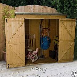6' x 2' 6 PENT TOOL LOG STORE SHED WOOD GARDEN SHEDS STORAGE OVERLAP CLAD NEW