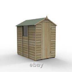 6 x 4 FT Wooden Garden Outdoor Storage Shed Overlap Apex Felt Roof Free Delivery