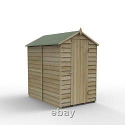 6 x 4 FT Wooden Garden Storage Shed Apex Roof Overlap No Windows Free Delivery
