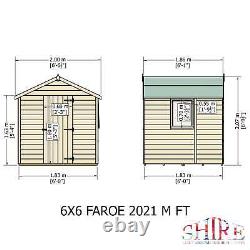 6 x 6 Cypress SD Garden Storage Outdoor Wooden Shed