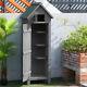6ft Garden Shed Slim Wooden Outdoor Tool Storage Sheds Small House Lockable Door