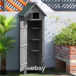 6ft Garden Shed Slim Wooden Outdoor Tool Storage Sheds Small House Lockable Door