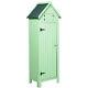 6ft WOOD APEX ROOF GARDEN STORAGE SHED OUTDOOR PATIO TOOL CABINET CUPBOARD SHELF