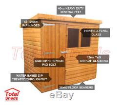 6ft X 5ft Pent Garden Shed Top Quality Wooden Timber