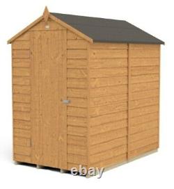 6ft x 4ft Forest Garden Apex Overlap Wooden Shed 10 Year Anti-Rot