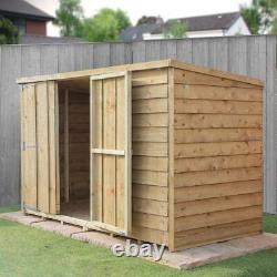 6ft x 4ft WOODEN GARDEN STORAGE SHED OVERLAP PRESSURE TOOL BIKE WOOD STORE 6x4