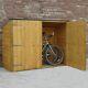 6x2 BICYCLE STORE GARDEN SHED PENT ROOF DOOR WINDOWLESS WOOD BIKE CYCLE 6ft 2ft