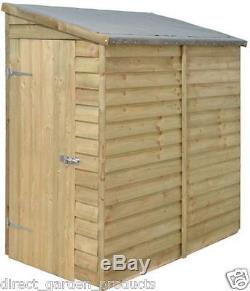 6x3 PRESSURE TREATED GARDEN WALL TOOL STORE WOODEN SHED 6ft x 3ft WOOD SHEDS NEW