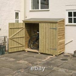 6x3 ROWLINSON BIKE SHED WALLSTORE OVERLAP BICYCLE WOODEN WALL WOOD GARDEN STORE