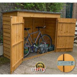 6x3 Shiplap Wooden Bike Shed Store Pent Outdoor Garden Wallstore Storage NEW 