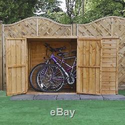 6x3 Wooden Overlap Garden Bike Storage Shed No Window Double Doors Pent 6ft 3ft