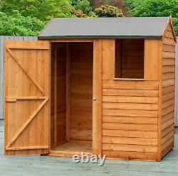 6x4 APEX REVERSE OVERLAP GARDEN WOODEN TOOL SHED WINDOW DIP TREATED WOOD 6FT 4FT