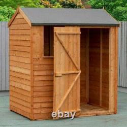 6x4 APEX REVERSE OVERLAP GARDEN WOODEN TOOL SHED WINDOW DIP TREATED WOOD 6FT 4FT