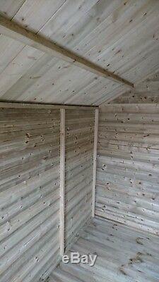 6x4 Apex Garden Shed 14mm Thick Tanalised T&G Pressure Treated Wooden Hut