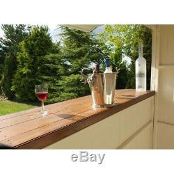 6x4 GARDEN BAR SHED OUTDOOR WOODEN DRINKS HATCH PATIO SHIPLAP TIMBER WOOD STORE