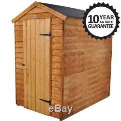 6x4 GARDEN SHED EASY FIT ROOF SINGLE DOOR APEX WOODEN SHEDS 6ft x 4ft Un Used