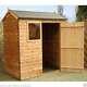 6x4 GARDEN SHED SINGLE DOOR REVERSE APEX WOODEN SHEDS OVERLAP CLAD New Un Used