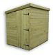 6x4 Garden Shed Shiplap Pent Roof Tanalised Pressure Treated Door Left End