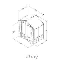 6x4 Oakley Double Door Apex Summerhouse Garden Room Base/Install Options