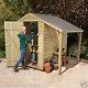 6x4 PRESSURE TREATED GARDEN WOODEN SHED LEAN TOO TOOLS STORAGE WOOD STORE 6ft 4