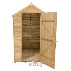 6x4 PRESSURE TREATED WINDOWLESS WOODEN GARDEN SHED 6ft x 4ft APEX WOOD SHEDS NEW