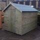6x4 Pressure Treated Wooden Garden Shed Factory Seconds Fully T&G Tanalised Hut