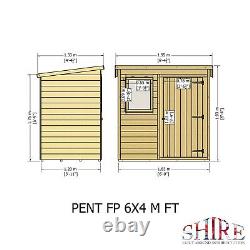 6x4 SHIPLAP GARDEN SHED PENT STORAGE WINDOW WOODEN STORE SINGLE DOOR 6ft 4ft