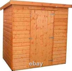 6x4 WOODEN GARDEN SHED PENT ROOF FULLY T&G STORAGE HUT 12MM