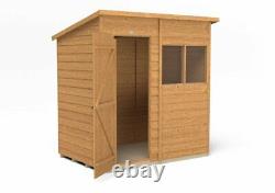 6x4 Wooden Garden Shed Overlap Pent Roof Storage 6ft x 4ft Installation Option