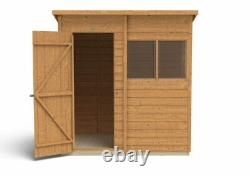 6x4 Wooden Garden Shed Overlap Pent Roof Storage 6ft x 4ft Installation Option