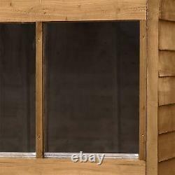 6x4ft Pent Wooden Garden Shed Overlap Outdoor Waterproof Storage
