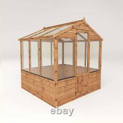 6x6 GREENHOUSE GARDEN SHED TIMBER WOOD POTTING SHEDS APEX WOODEN WINDOWS 6FT