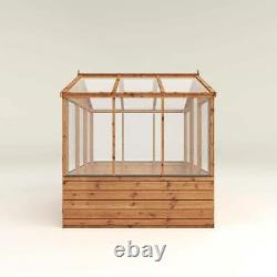 6x6 GREENHOUSE GARDEN SHED TIMBER WOOD POTTING SHEDS APEX WOODEN WINDOWS 6FT