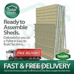 6x8 Total Sheds Apex Fast & Free Top Quality Pressure Treated Tanalised Shed 8x6