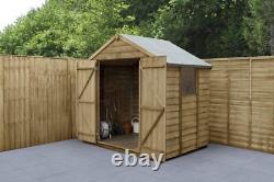 7 x 5 FT Wooden Garden Storage Shed Double Door Apex Felt Roof Free Delivery