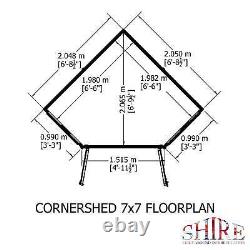 7 x 7 Corner Shed