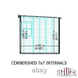 7 x 7 Corner Shed