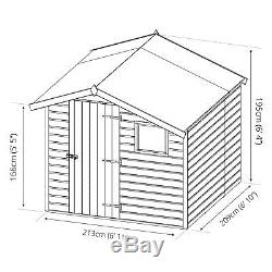 7 x 7 Offset Apex Shed Wooden Garden Shed Bike Store Storage NEW