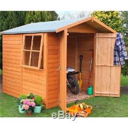 7 x 7 Wooden Overlap Garden Shed with Double Doors and 1 Opening Window 7ftx7ft