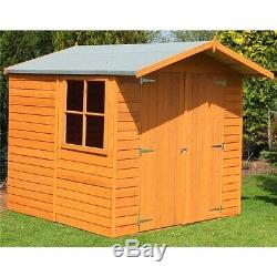 7 x 7 Wooden Overlap Garden Shed with Double Doors and 1 Opening Window 7ftx7ft